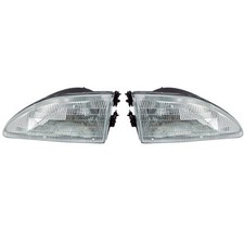 1994-1998 Ford Mustang Stock Headlamps Headlights W Bulbs Brackets - Saedot