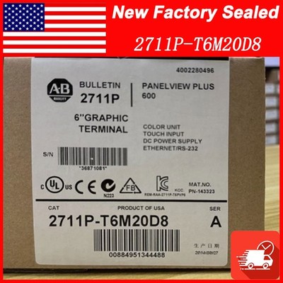 AB 2711P-T6M20D8 Ser A PanelView Plus 600 Factory Sealed 2711PT6M20D8 1PCS