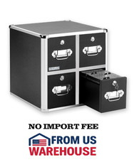 Vaultz CD File Cabinet, 4 Drawer, Black - VZ01049