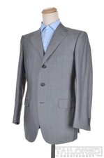 CORNELIANI Solid Gray Striped Wool Blazer Sport Coat Jacket - EU 50 / US 40 R