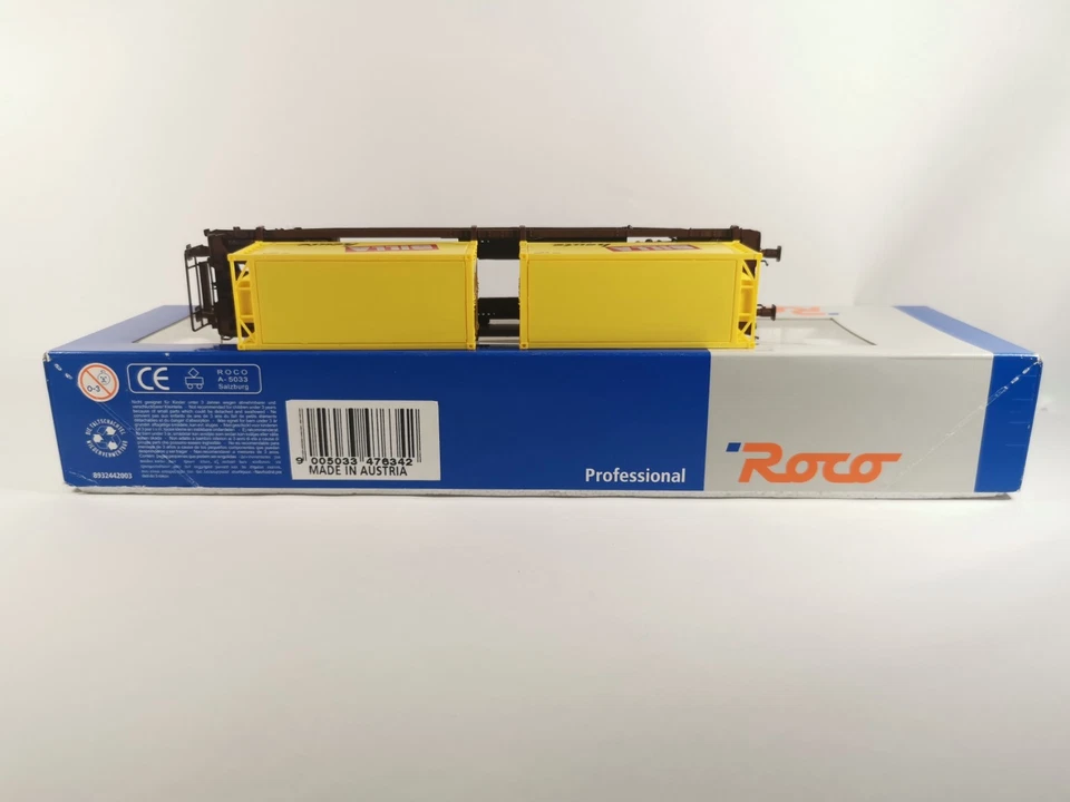 Roco 47634 - Carro Merci Porta Container "Billa" delle ÖBB USATO Scala H0 DC  - Immagine 4 di 4