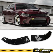 Fits 15-23 Dodge Charger SRT Front Bumper Lip Splitter Protector Gloss Black