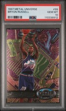 1997 METAL UNIVERSE #99 BRYON RUSSELL PSA 10