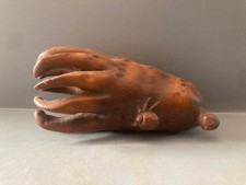 Chinese Natural Old Bamboo Root Hand-carved Exquisite Buddha's Hand Statue 7957
