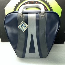 Vintage*Brunswick Bowling Ball Bag*Zip Up*Blue/Gray*Smoke Free*80’s*Retro*