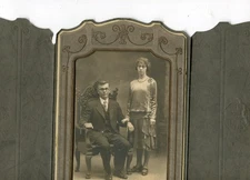 Kutztown PA Hunsicker Photo Studio Large Framed Photo "Maliton & Hilda George"