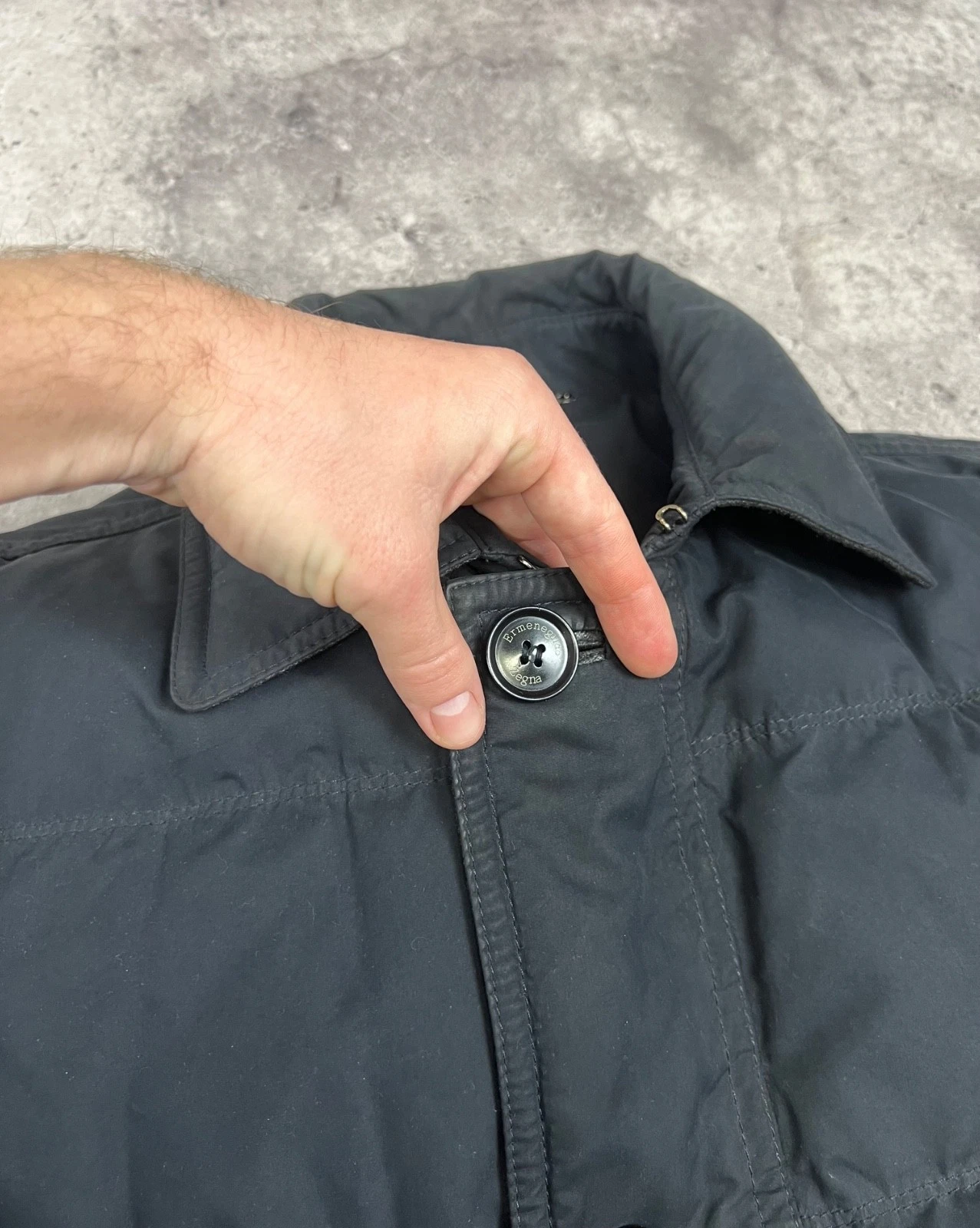 Ermenegildo Zegna Goose Down Jacket Navy Men's size 50 - product detail image 7