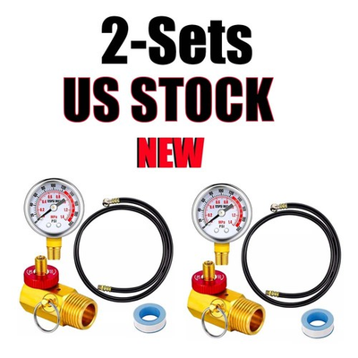 #ad 2x Air Tank Repair Kit W Safety Valve Pressure Gauge Hose for Portable CarryTank $26.23
