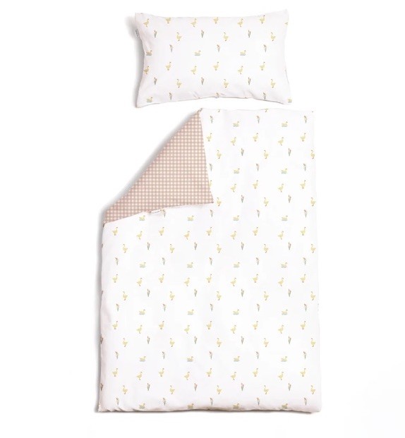 Set copripiumino e federa letto reversibile Clair de Lune Little Duckling