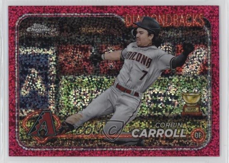 2024 Topps Chrome Magenta Speckle Refractor /350 Corbin Carroll #267 0y1a