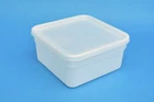 2 Litre Square Ice Cream tub and Lid/Plastic Food Storage container 180x180x90mm