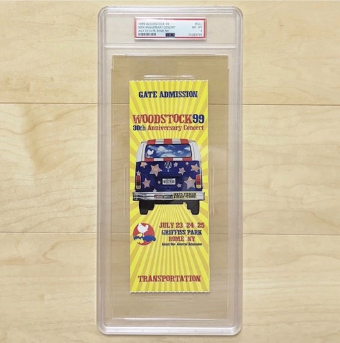 Woodstock 99 30th Anniversary Concert Ticket PSA 8 Korn Limp Bizkit DMX Kid Rock