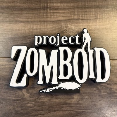 Project Zomboid POP  ART 3D printed logo sign fan art display shelf desk wall