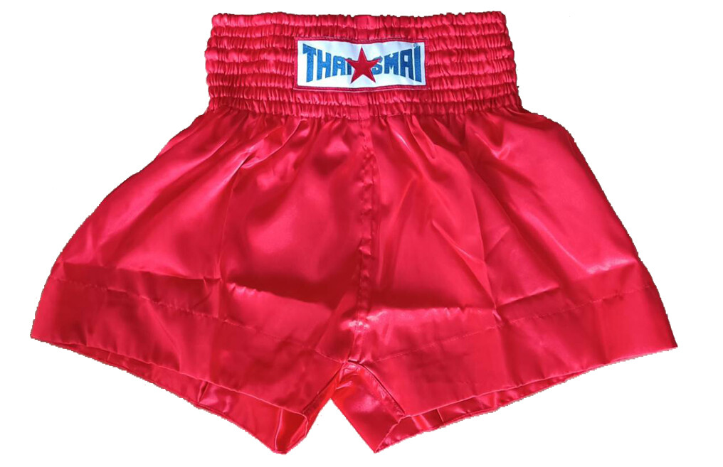 All Red Muay Thai Shorts Kick Boxing Satin Mma K1 Costume