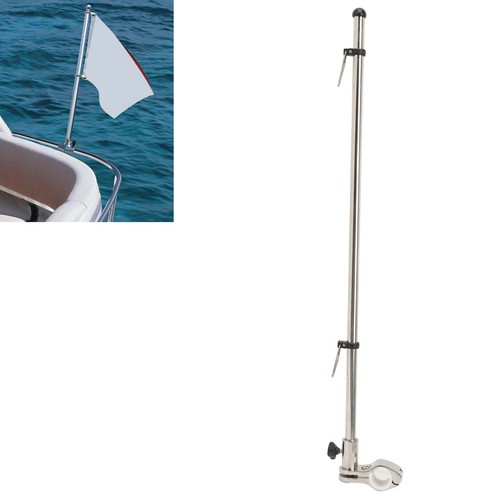 New Marine Grade Rail Mount Flag Pole 560mm Stainless Steel Flag Pole For Boat - Picture 20 of 22