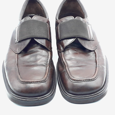 Mezlan Mayfield Men’s 9.5 Apron Toe Brown Leather Slip On Loafer Dress Shoe Mezlan Mens Brown Leather Apron Toe Loafers Size 9.5 US | eBay main image 4