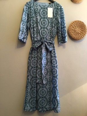 zara blue dress with belt