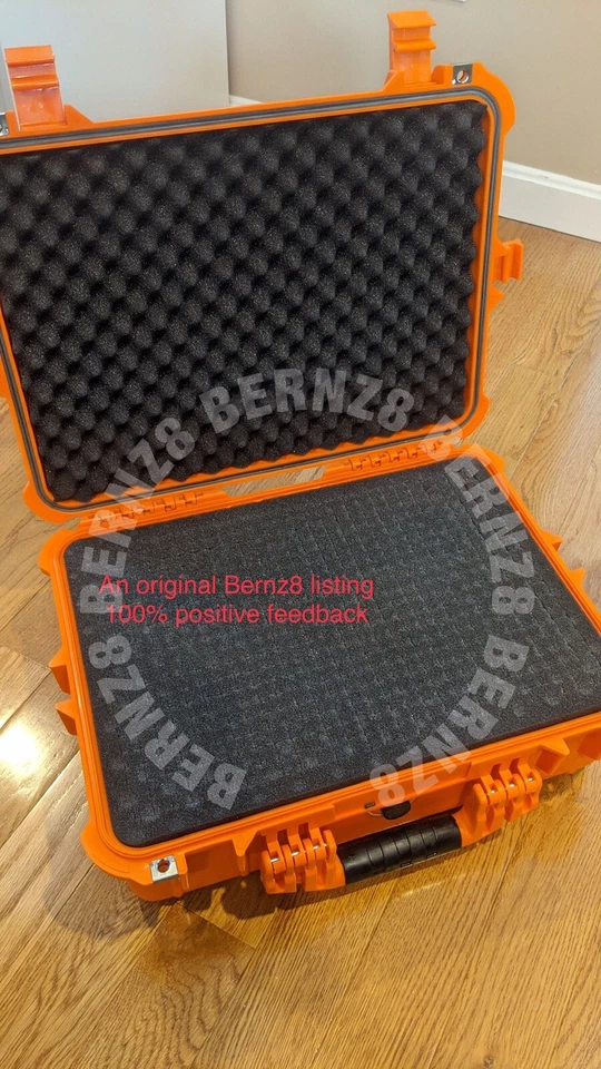 XL Orange IP65 Waterproof Storage Travel Case for Graded Card Slabs Extra Large - Image 2 of 4