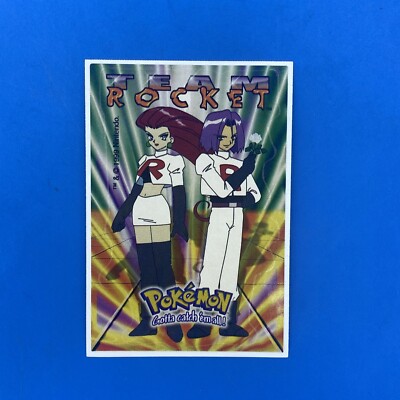 1999 Vintage Pokémon Team Rocket Vending Machine Sticker Card Made in USA