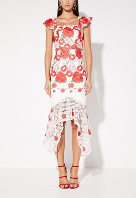 mossman white lace dress