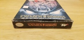 Swords and Serpents  box Nintendo NES , box is faded. Tested works