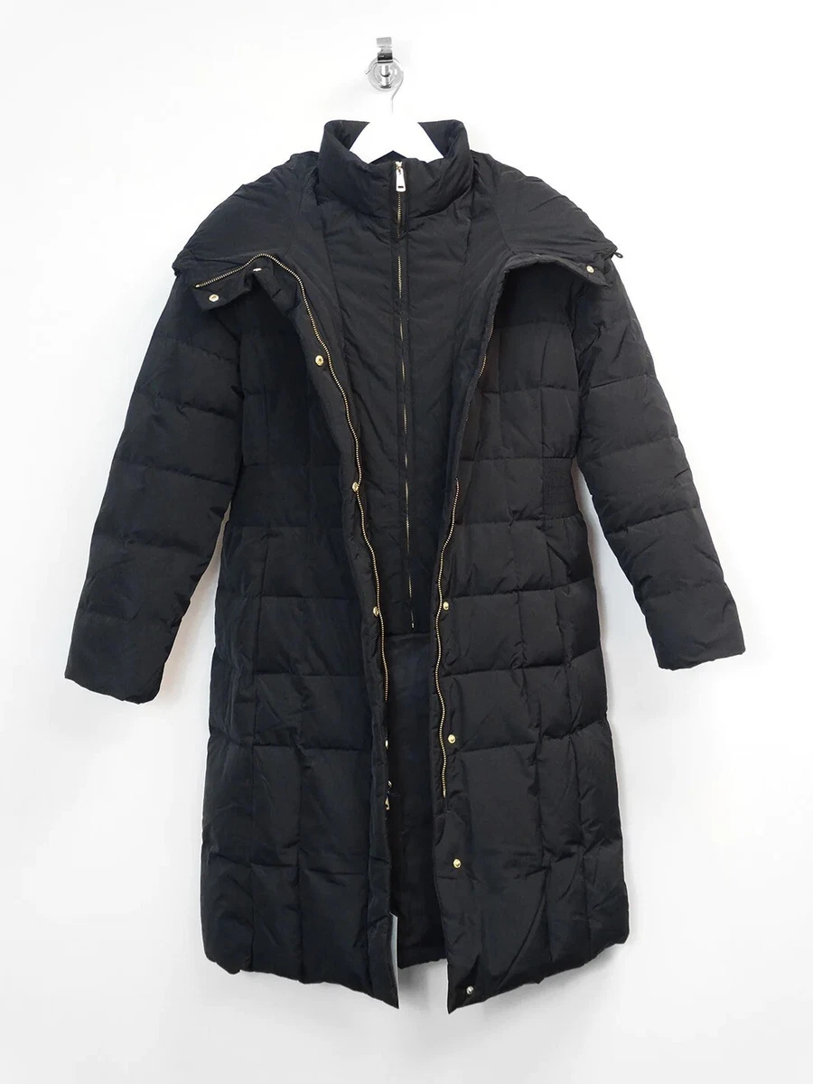 Cole haan hooded hotsell down maxi puffer coat