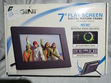 GiiNii 7" Flat Screen Digital Picture Frame Model GT-7AWP-1 New In Open Box