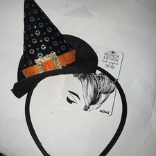 Halloween Black Witch Headband Accessory One Size Fits Most Scunci Headband
