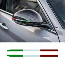 3d Italy Flag Logo Car Stickers Rear Mirror Stripe Racing Italian Decal Stickers