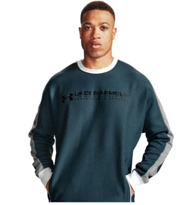 Under Armour Rival Fleece AMP Crew Sweater Pullover Fitness Sport Bodybuilding - Bild 1 von 2