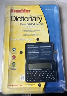 Franklin MWD-400 Electronic Dictionary Meriam Webster New & Sealed.