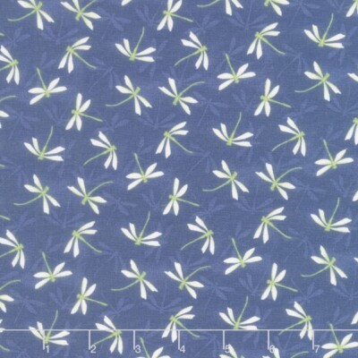 Lakefront By Wilmington Prints - Navy Dragonflies  #27683-417