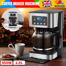 950W Filter Coffee Maker Machine 12 Cup Automatic Setting Digital Timer 1.5L