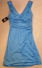 NWT $5,600 Auth Versace Collection sky blue BRA FRIENDLY dress SZ IT 44 US 8