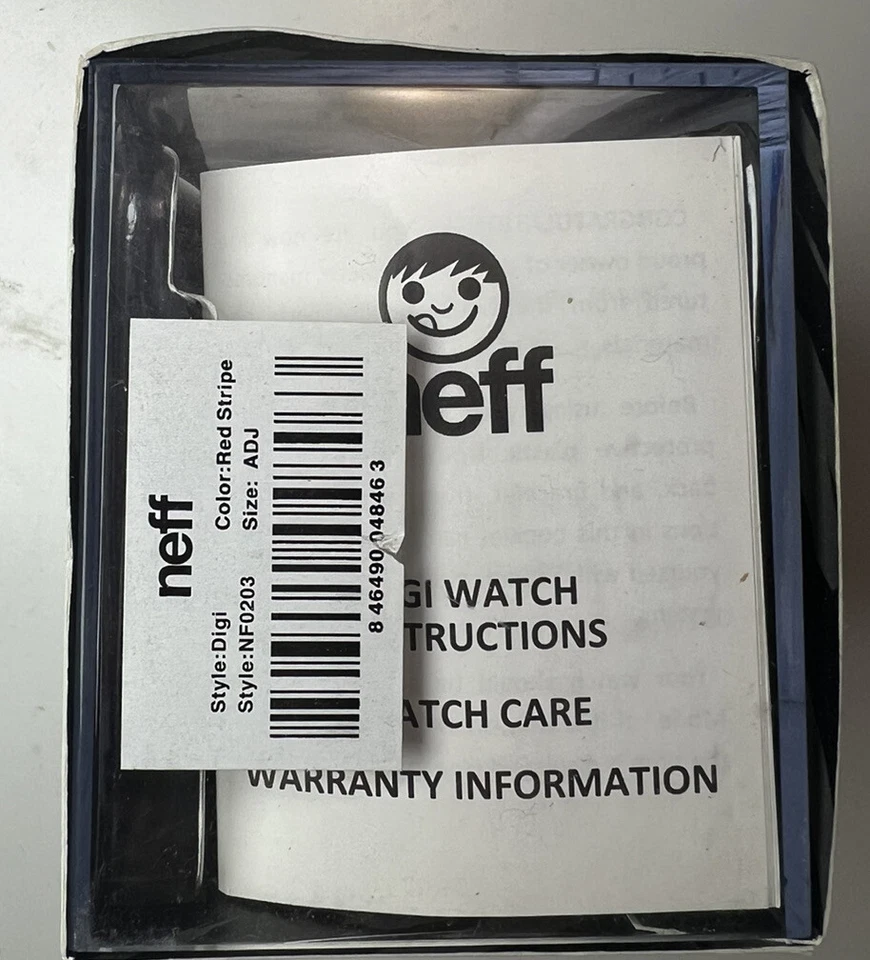 NEW NEFF DIGI NF0203 RED STRIPE SILICONE UNISEX WRISTWATCH WATCH RARE BRAND NEW - Image 4 of 4