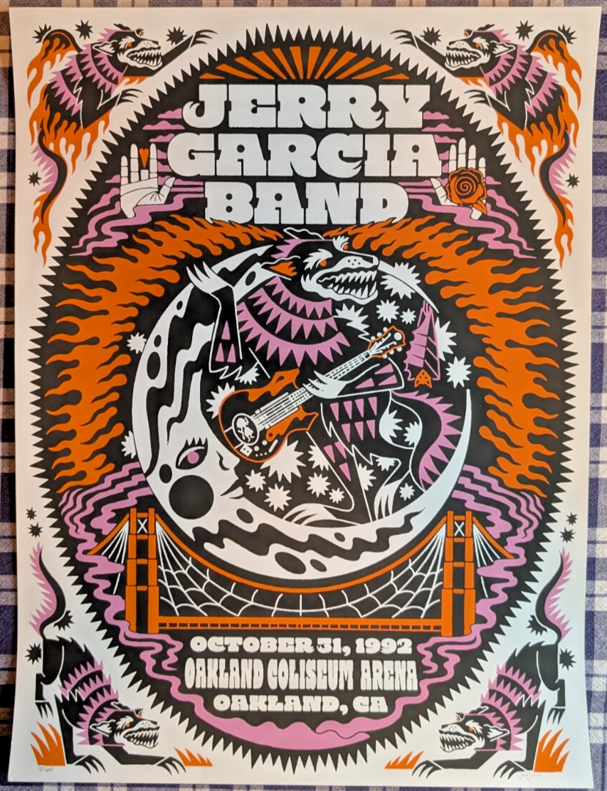 Jerry Garcia Band JGB Halloween 10/31/1992 Oakland Coliseum Poster