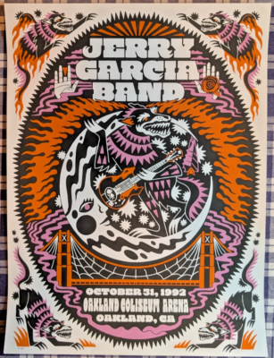 Jerry Garcia Band JGB Halloween 10/31/1992 Oakland Coliseum Poster