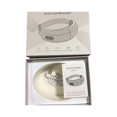 Eye Massager Bluetooth Collapsible Eye Protector Electric Eye Massager - White
