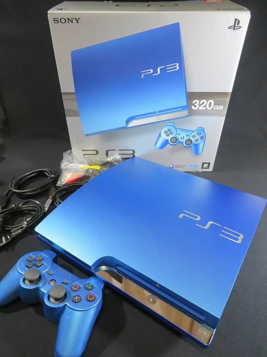 PS3 splash blue console 320gb Playstation SONY games video game Japan  cech-3000b