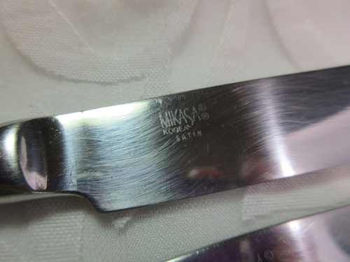 Mikasa SATIN *1 coltello francese cavo* 9 1/8" posate inox 18/8" - Foto 6 di 7