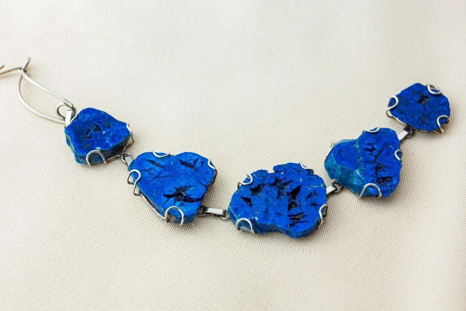 azurita conjunto, collar y pulsera Foto 4 de 4