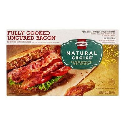 HORMEL NATURAL CHOICE Fully-Cooked Bacon, Gluten Free, 2.52 Ounce (Pack of 1)