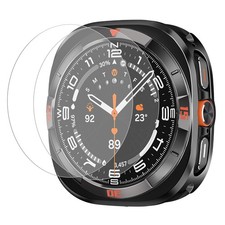 Metal Bumper Rugged Case w/ 2X Screen Protector For Galaxy Watch Ultra 2025 2024