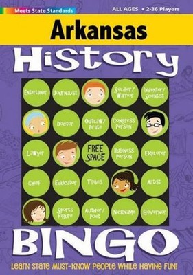 Arkansas History Bingo Game by Gallopade International Hardcover Book