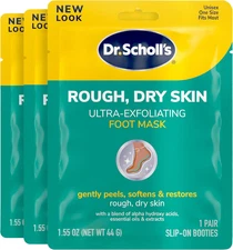 Rough, Dry Skin Ultra Exfoliating Foot Peeling Mask, 3 Pairs Moisturizing Socks