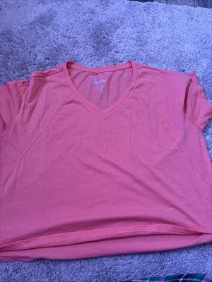 Fit Collective Women s T-Shirt Salmon  Size Large Perfect For Work Out Or Summer