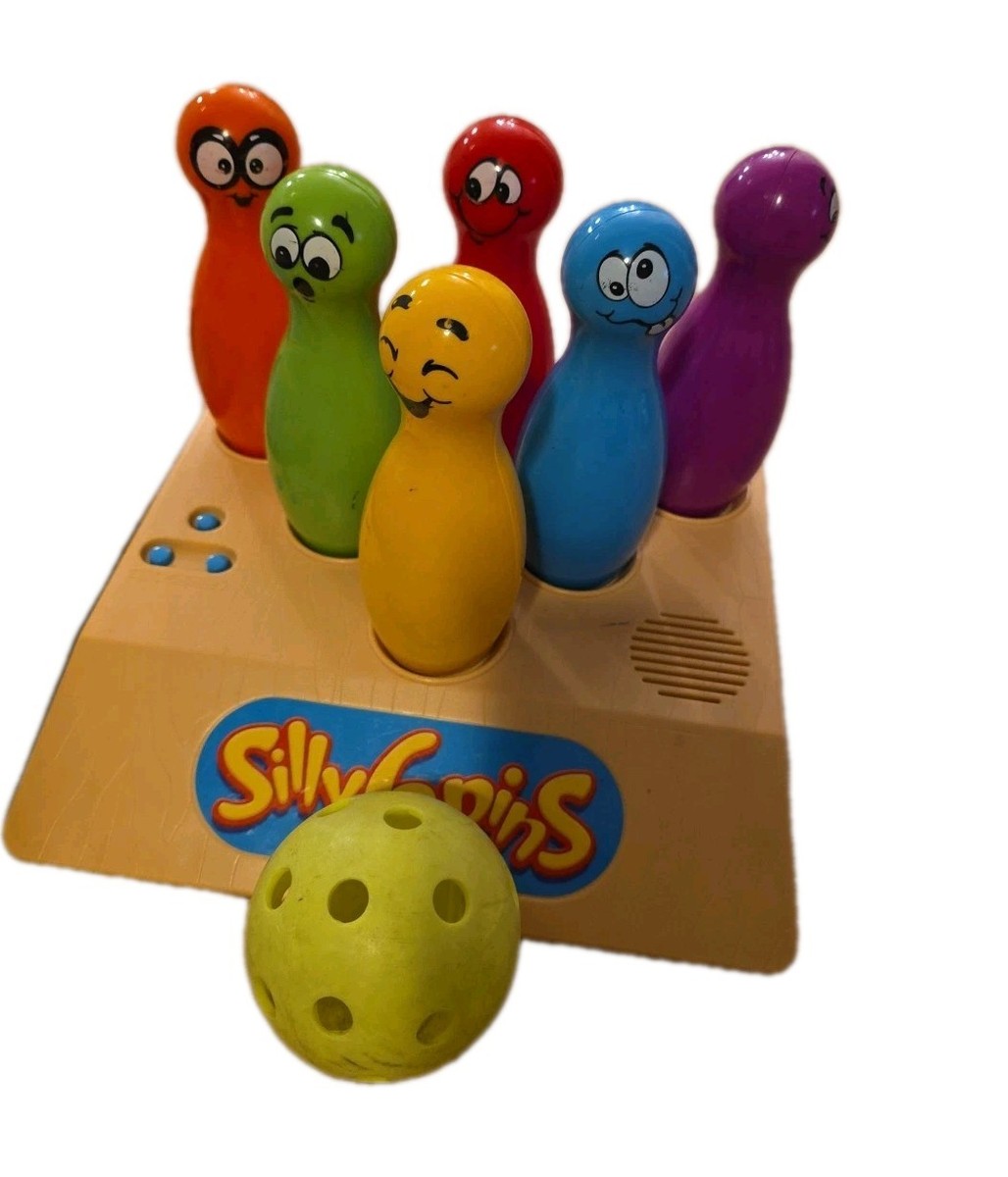 Silly 6 Pins Talking Bowling Game Milton Bradley 2001 - EX Cond