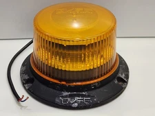 QVEE QVRB162 LED Amber Warning Beacon Class1 IP67 + Steel Mount Plate + SS Bolts