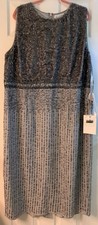 NWT Mac Duggal Sequin Beaded Sheath Dress Formal Evening Wedding Plus Size 24