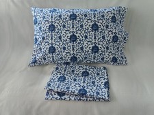 Ralph Lauren PORCELAIN ROSETTE BLUE New Fabric Handmade 2 STANDARD Pillowcases